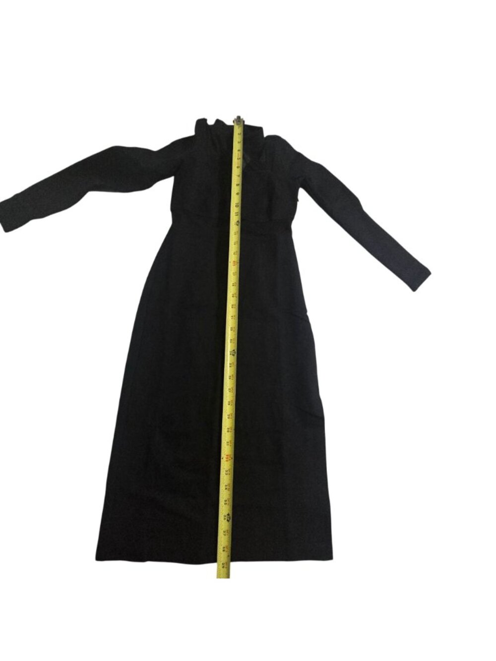 Anthropologie Womens Black Long-Sleeve Maxi Dress XXS - Picture 8 of 8